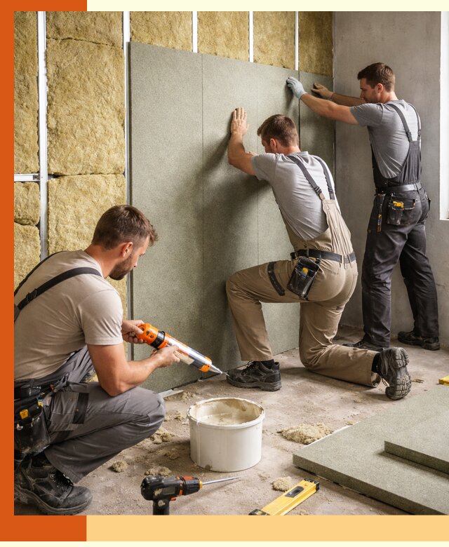 Профессиональная шумоизоляция стен в Гатчине для квартир и домов