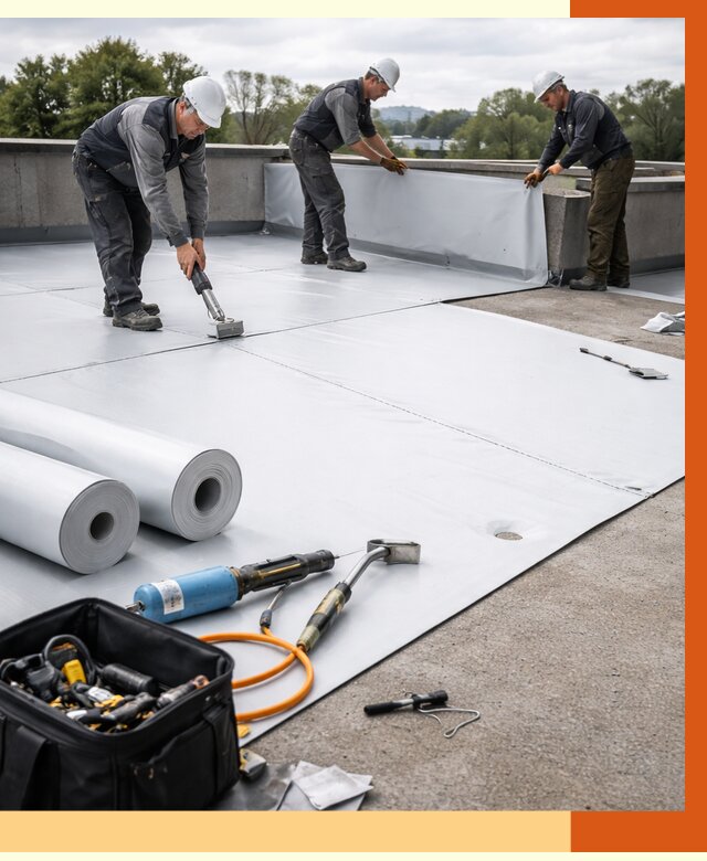 Гидроизоляция мембранной кровли в Гатчине от 7707 руб./м² — профессионально | ТепломастерГтч