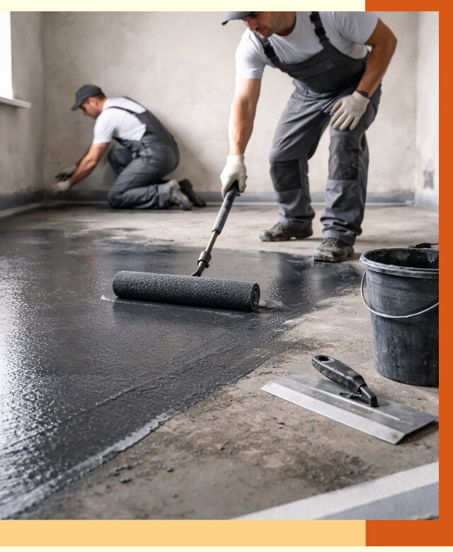 Профессиональная гидроизоляция пола в Гатчине от 8735 руб. под ключ | ТепломастерГтч