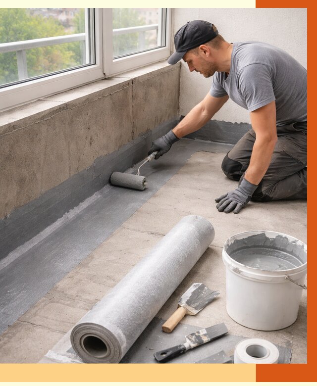 Профессиональная гидроизоляция балкона в Гатчине от 4316 руб. | ТепломастерГтч