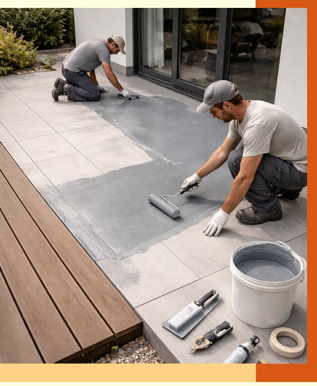 Гидроизоляция террасы в Гатчине под ключ от 7707 руб./м² | ТепломастерГтч