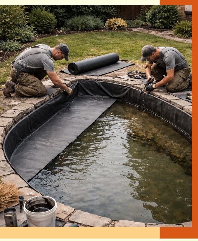 Гидроизоляция пруда в Гатчине от 15414 руб. под ключ | ТепломастерГтч профессионально