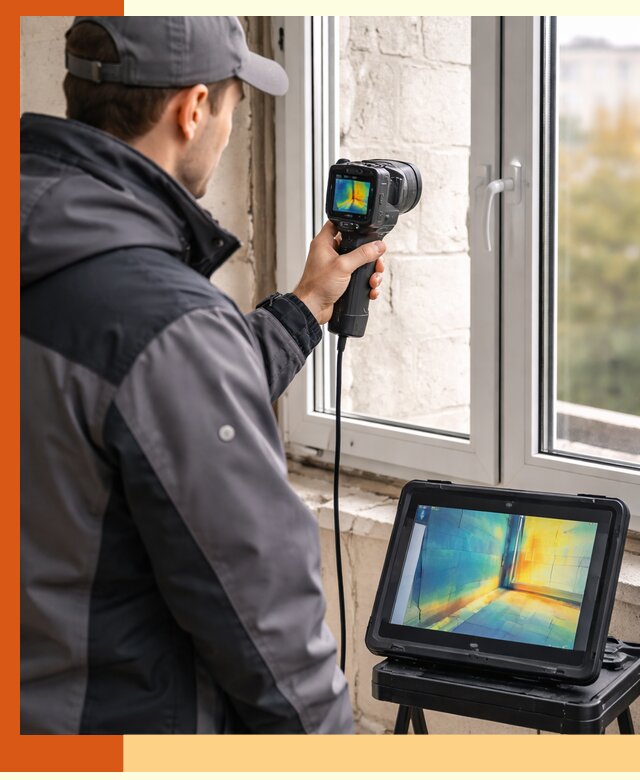 Тепловизионное обследование дома в Гатчине для выявления утечек тепла