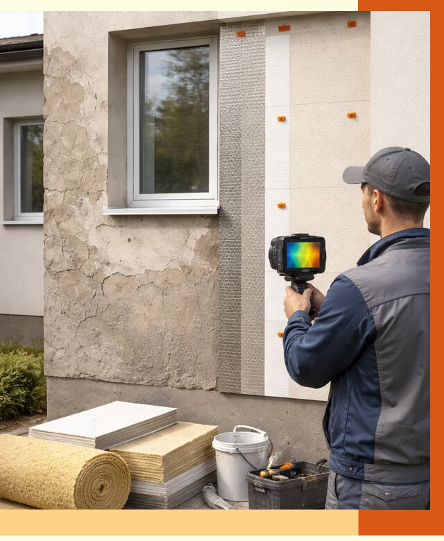 Тепловизионное обследование фасада в Гатчине от 4624 руб. под ключ | ТепломастерГтч