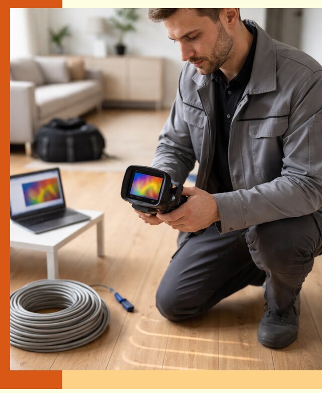 Тепловизионное обследование тёплого пола в Гатчине для точной диагностики