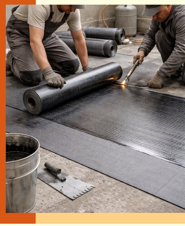 Монтаж гидроизоляционной мембраны в Гатчине для зданий и конструкций
