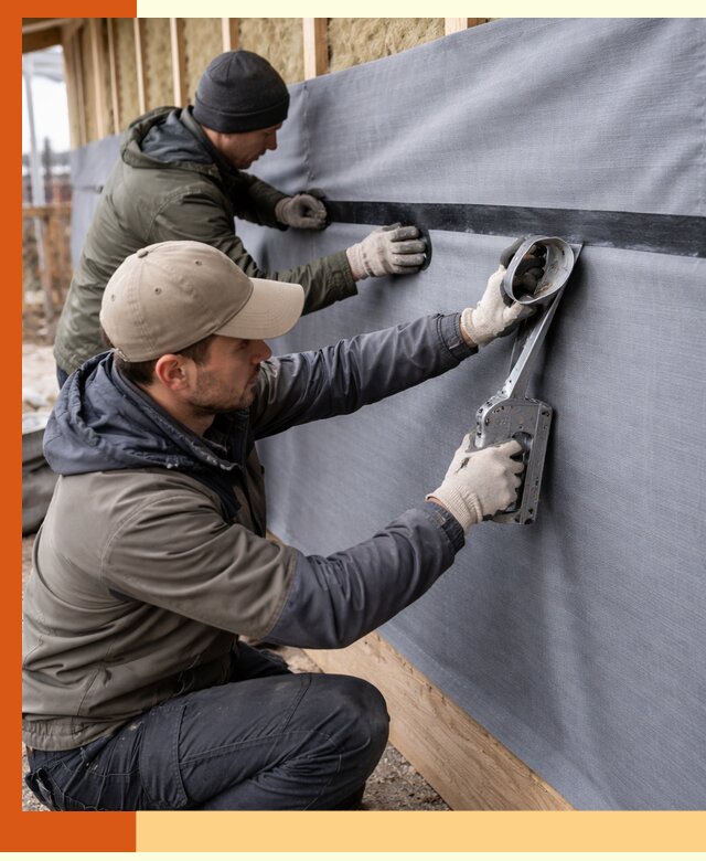 Монтаж ветроизоляции зданий и конструкций в Гатчине