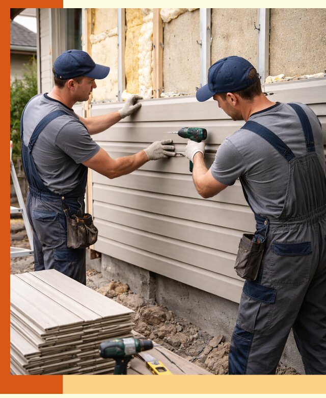 Монтаж сайдинга после утепления в Гатчине качественно и надежно